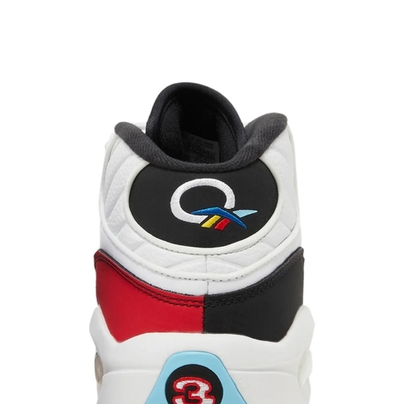 Reebok QUESTION MID Footwear White/Core Black/Vector Red SIZE 10 H01321